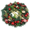 thumbnail image 3 of Christmas Wreath, Hand Made No Fading Reusable Christmas Wreath Decorations Red Candy  For Shopwindow, 3 of 8