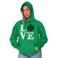 thumbnail image 3 of St Patrick's Day Shamrock Love Women Plus Size Graphic Pullover Hoodie Brisco Brands 3X, 3 of 5