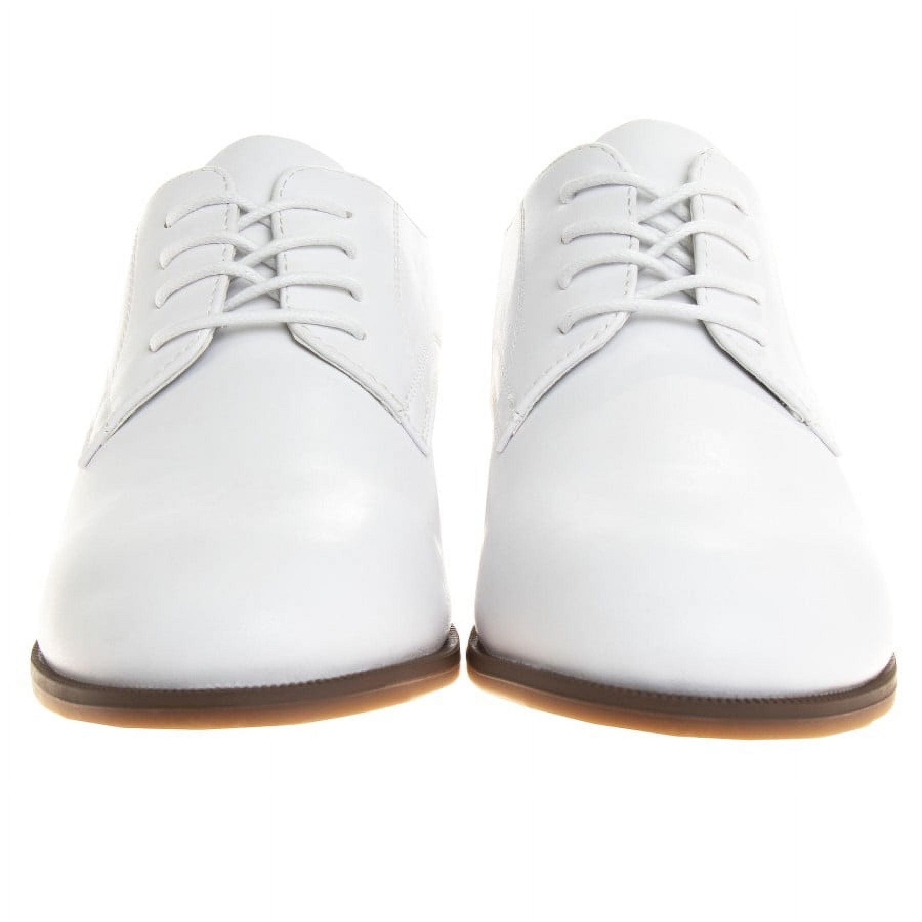 Josmo Boys Little Kids Classic Dress Shoes with Lace Up Closure, White, 2.5