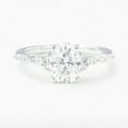 thumbnail image 2 of solitaire jewels 1.32CT Art Deco Oval Moissanite Engagement Ring For Women, 10K White Gold, 2 of 5