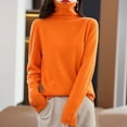 thumbnail image 2 of Oversized Sweaters for Women Fall Clothes Women's Pullover Sweater Winter Warm Knit Turtleneck Top Soft Wool Blend Long Sleeve Slim Fit Casual Sweater for Ladies, 2 of 4