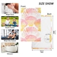 thumbnail image 6 of Yayeee 100% Cotton Hand Towels for Bathroom 16" x 28" Soft Absorbent Kitchen Towel, Pink Seashell Pattern, 6 of 7