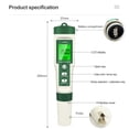 thumbnail image 7 of 10 In 1 Water Quality Tester PH/EC/TDS/ORP/H2/Fertile/Salinity/S.G/Resistivity/Temp PH Meter Tester For Aquariums Pools ,Multifunctional, 7 of 7