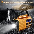 thumbnail image 2 of Radio meteorológica de emergencia PPLEE, 5 vías, solar AM/FM/SW/NOAA, 2 of 8