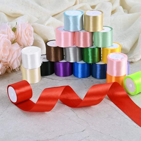 LoomJoyz Rainbow Ribbon Double Face Satin Ribbon, 20 Colors, 20 Roll, 1.5" x 3 Yards, for Gift Wrapping, Flower Bouquet, Weddings Party Invitation Decorations