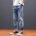 thumbnail image 2 of Pantalones con Bolsillos Jeans Hombre Rotos Hombre Pantalones Vaquero Rotos Azul Claro Rasgados Agujeros Originales Verano Otoño Ropa Tallas Grandes, 2 of 5