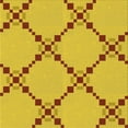 thumbnail image 1 of Ahgly Company Indoor Square Patterned Golden Yellow Area Rugs, 4' Square, 1 of 6