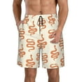 thumbnail image 2 of Uemuo Hand Drawn Snake Pattern Men's Swim Trunks Hawaiian Beach Bathing Suit Swimsuits Beach Quick-Dry Shorts with Pockets-3X-Large, 2 of 9