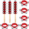 thumbnail image 1 of Campanas de MuñEca Juego de Cascabeles de Trineo Banda de MuñEca Cascabeles Musicales de Madera de Mano Cascabeles para Fiesta Regalo Familiar, 1 of 5