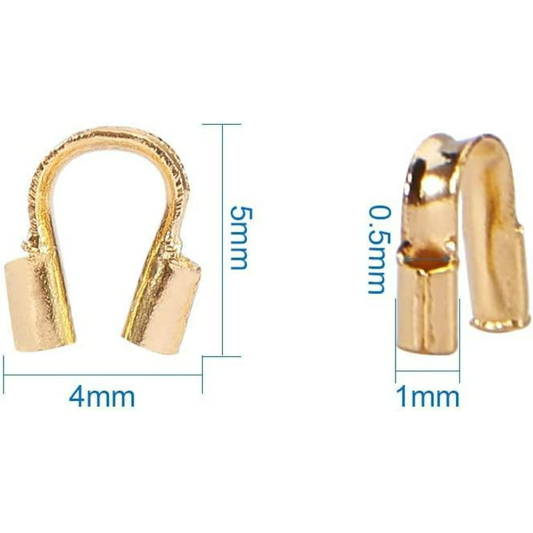 BESTOYARD 500pcs U-Shaped Tail Buckle Wire Protectors Brass Wire Guardian  Jewelry Clasp Connector Wire Guards for Jewelry Making Jewelry DIY Making