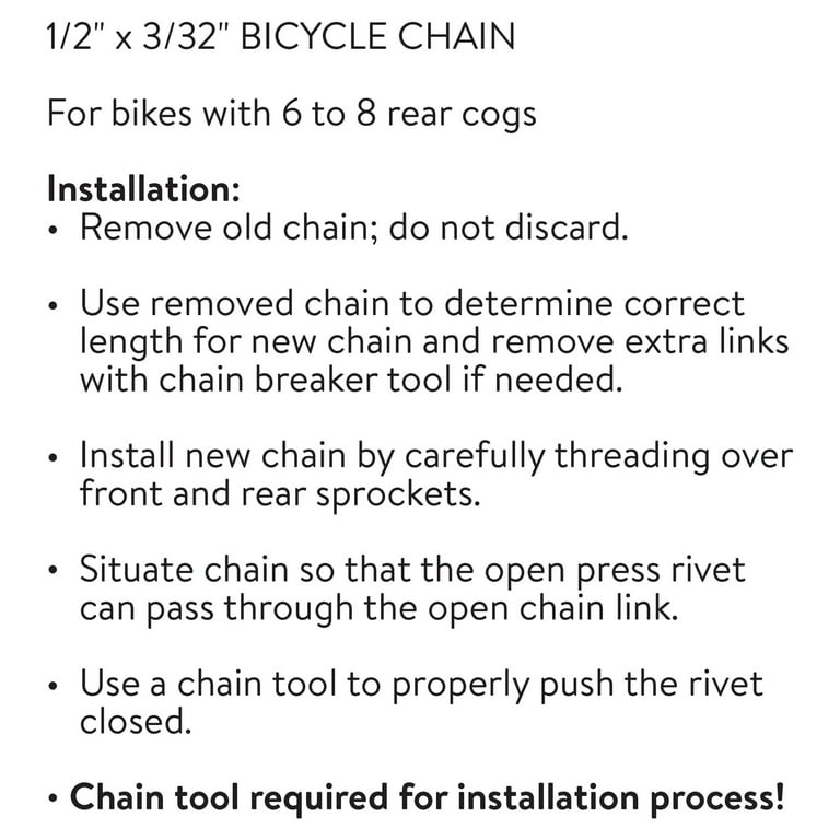 Bike Shop 10 24 Speed Replacement Bicycle Chain Walmart