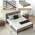 thumbnail image 6 of Costway Queen Industrial Metal Platform Bed Frame Rustic Headboard Mattress Foundation, 6 of 10