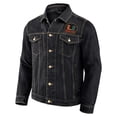 thumbnail image 2 of Men's Darius Rucker Collection by Fanatics Black Miami Hurricanes Button-Up Denim Jacket, 2 of 3
