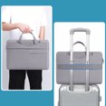thumbnail image 4 of ¡Últimas Unidades!, Bolsa de computadora portátil de color sólido, de gran capacidad, con asa ajustable, ligera, para viajes de negocios, almacenamiento independiente Akmoler, 4 of 8