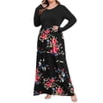 thumbnail image 3 of TARAINYA Plus Size Women Long Sleeve Maxi Dress Casual Dresses with Pockets, 3 of 9