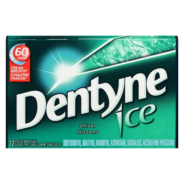 Dentyne Ice Frissons, Gomme Sans Sucre, 1 Paquet (12 Morceaux) Xbox