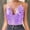 Purple, variant on Women's Tennis Tanks Contemporary Beaded Tassel Sleeveless Backless Crop Top for Clubwear Everyday Style Purple One Size