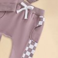 thumbnail image 4 of TOWED22 Fall Winter Toddler Baby Boy Clothes 2Pcs Checkered Crewneck Sweatshirt and Pants Sweatsuit Little Boy Clothing(Blazer,12-18 M), 4 of 7