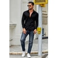 thumbnail image 4 of COOFANDY Mens Dress Shirts Long Sleeve Casual Button Down Shirts Formal Business Shirt, 4 of 6