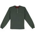 thumbnail image 3 of Coleman Men's 1/4 Snap Sherpa Lined Waffle Relaxed Fit Henley Shirt (Hunter Green Heather, XL), 3 of 5