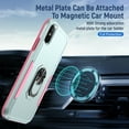 thumbnail image 2 of Phone Case Compatible with iPhone X/XS, Cover with Magnetic Ring Holder Stand Hybrid Rugged Shockproof Drop Proof Heavy Duty Cell Accessories for iPhone X/XS Women Men, Green/Pink, 2 of 8