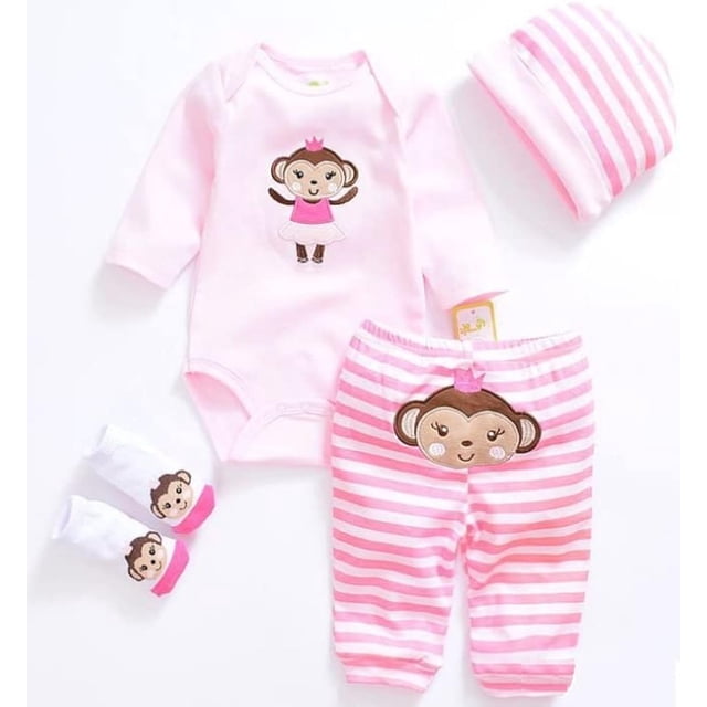 Set de ropa para la muñeca Reborn Baby Girl Tatu de 50 a 55 cm con 4 piezas