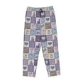 thumbnail image 6 of Uemuo Lavender Flowers Pattern Women's Wide Leg Palazzo Lounge Pants with Pockets Light Weight Loose Comfy Casual Pajama Pants-Small, 6 of 9