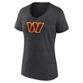 thumbnail image 2 of Women's Charcoal Washington Commanders Primary Team Logo V-Neck T-Shirt, 2 of 3