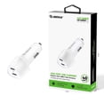 thumbnail image 3 of Esoulk 40W PD Dual Type-C USB Ports, Fast Charging Car Charger with Glass Screen Protector for iPhone 15 Pro Max - White, 3 of 9