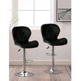 thumbnail image 3 of Silla de bar acolchada con respaldo geométrico ilios innova Negro, 3 of 9