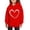 Red, variant on Lenpel Boys Girls' Hoodies Unisex Children Casual Long Sleeve Heart Printed Hooded Sweatshirts Pullover Sweatshirt Tops(Black,13-14 Years)