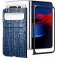 thumbnail image 2 of Compatible with Google Pixel Fold Case PU Leather Business Unique Fashion Protective Shock-Absorption Ultralight Luxury Cover for Men Women - Blue, 2 of 7