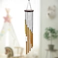 thumbnail image 3 of Campanas De Viento Tubos Campana Colgante de pared Viento de madera Inspirador (Tubo de caoba) Oro, 3 of 4