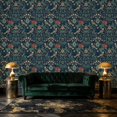 thumbnail image 4 of Chinoiserie Peel and Stick Wallpaper Vintage Floral Bird Deep Blue Wall Mural 23.6in x 9.8ft Self Adhesive Removable Wall Paper Floral Contact Paper for Bedroom Walls Cabinet Locker, 4 of 8