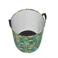 thumbnail image 3 of Goofa Animals with Leaf Printed Circular Hamper,Laundry Basket with Handles,Storage Baskets Foldable,Large Capacity Laundry Hamper-, 3 of 8