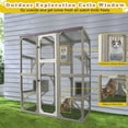 thumbnail image 5 of Gowoodhut Catio Outdoor Cat Enclosure for Mulitiple Cats with Tarp Roof, 5 of 7