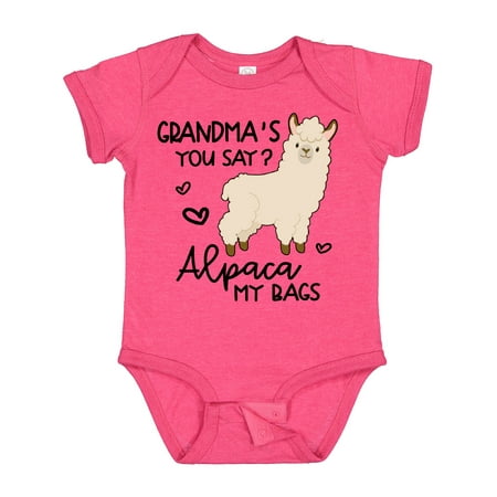 

Inktastic Grandma s You Say Alpaca My Bags Gift Baby Boy or Baby Girl Bodysuit