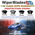 thumbnail image 2 of 2004 Toyota Celica Beam Wiper Blades Wipers w/1yr Warranty (Set of 2) (WiperBladesUSA), 2 of 5