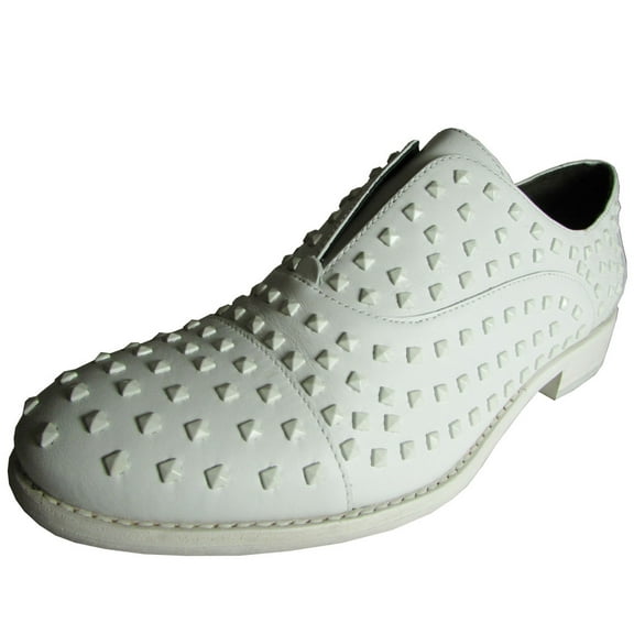 Kenneth Cole New York Womens Sackett LE Studded Loafer Shoe, White, US 7.5