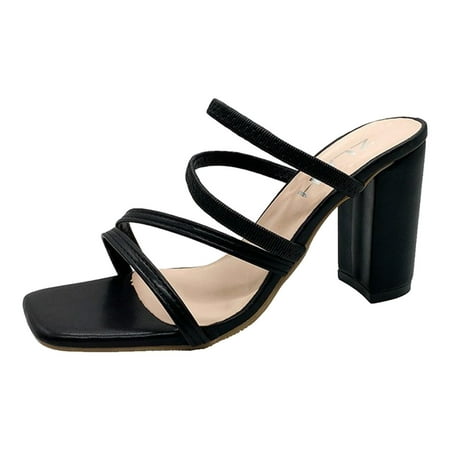

PEASKJP Summer Sandals for Women Comfortable Sandals for Women Sandals for Women Rope Sandals for Beach Walk Poolside and Dressy Occasions (Black 8.5)