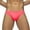 Pink, variant on Men's Low Waist Bikini Briefs Solid Color Nylon Swimwear Tie Side Embarrassing Beach Shorts