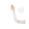 thumbnail image 3 of INSPIRE CHIC Women's Lace Floral Mesh Gloves Female Pearl Bowknot Polka point Wrist Fingerness Length Sleeves for Elegant Bridge Wedding Evening Party White1, 3 of 6