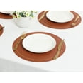 thumbnail image 6 of Unique Bargains Placemats Set of 6 Faux Leather Brown, 6 of 7