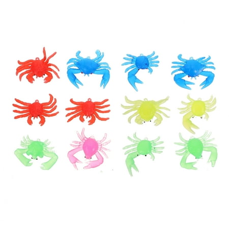 

NUOLUX 12pcs Vivid Crab Models Kid Cognitive Toys Early Educational Toys (Mixed Color)