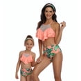 thumbnail image 4 of FLMEI Family Swimwear Two Pieces Parent-Child Bikini Set Ruffles Tank Tops Swimwear Halter for Kids Toddler Mom Bathing Suits, 4 of 7
