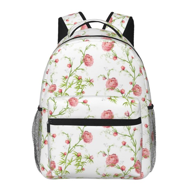 Balery Roses Flowers Mochila Escolar Impresa, Mochila Ligera para Viajes Casual, Mochila Duradera y Cómoda Multifuncional, Mochila para Laptop-One Size