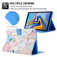 thumbnail image 5 of Dteck Folio Case for Samsung Galaxy Tab A7 10.4" 2020 SM-T500 T505, Slim Fit PU Leather Multi-angle Viewing Stand Shockproof Case Built-in Card Slots Cover,34# Marble, 5 of 7