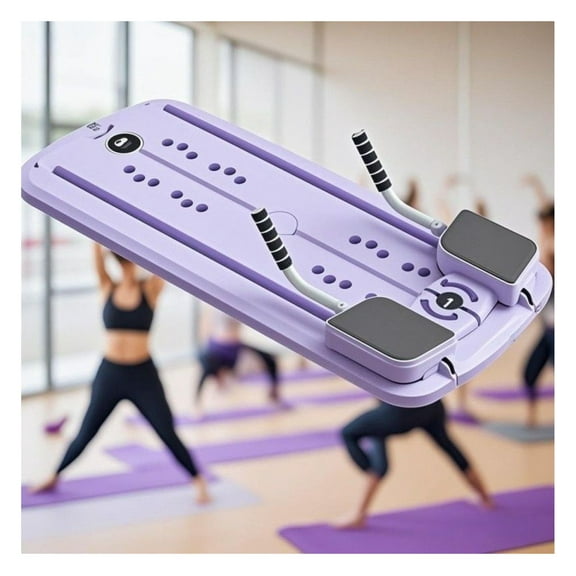PP Fitness Board - Pilates Board for Home Gym - Multifunctional Exercise Equipment for Men & Women - Thigh, Butt, Muscle Toning - Purple