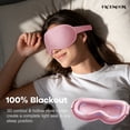 thumbnail image 2 of FACEMOON Memory Foam Weighted Soft Blackout Zero Pressure Sleep Eye Mask for Sleep Support with Storage Bag, 2 Pack, 2 of 9