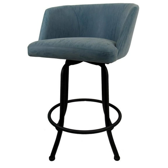Extra Tall Swivel Metal Bar Stool 34" Joey - Topaz - Black